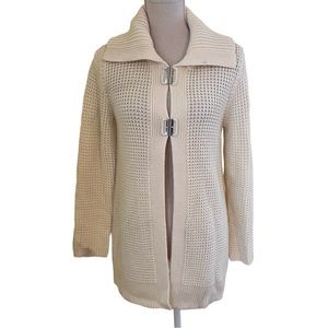 Chico's Cream "Sweet Melody" Sweatercoat 1(M/8)